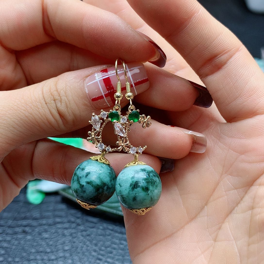 【闪购商品】翡翠耳饰未镶嵌，