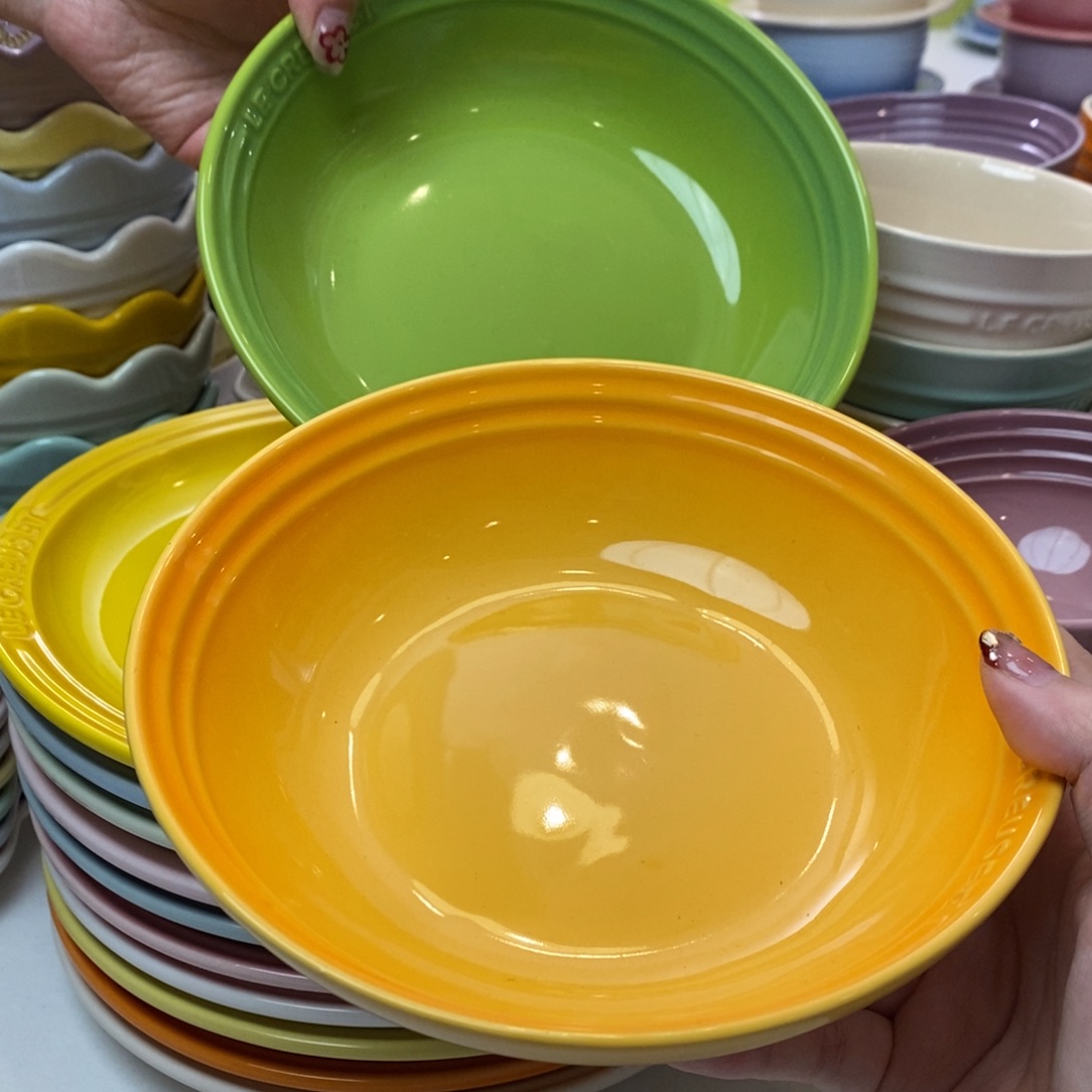 瓷片微瑕2个7英寸燕麦盘