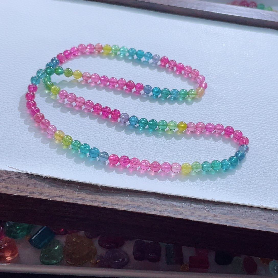 未镶嵌碧玺手链5.7mm左右