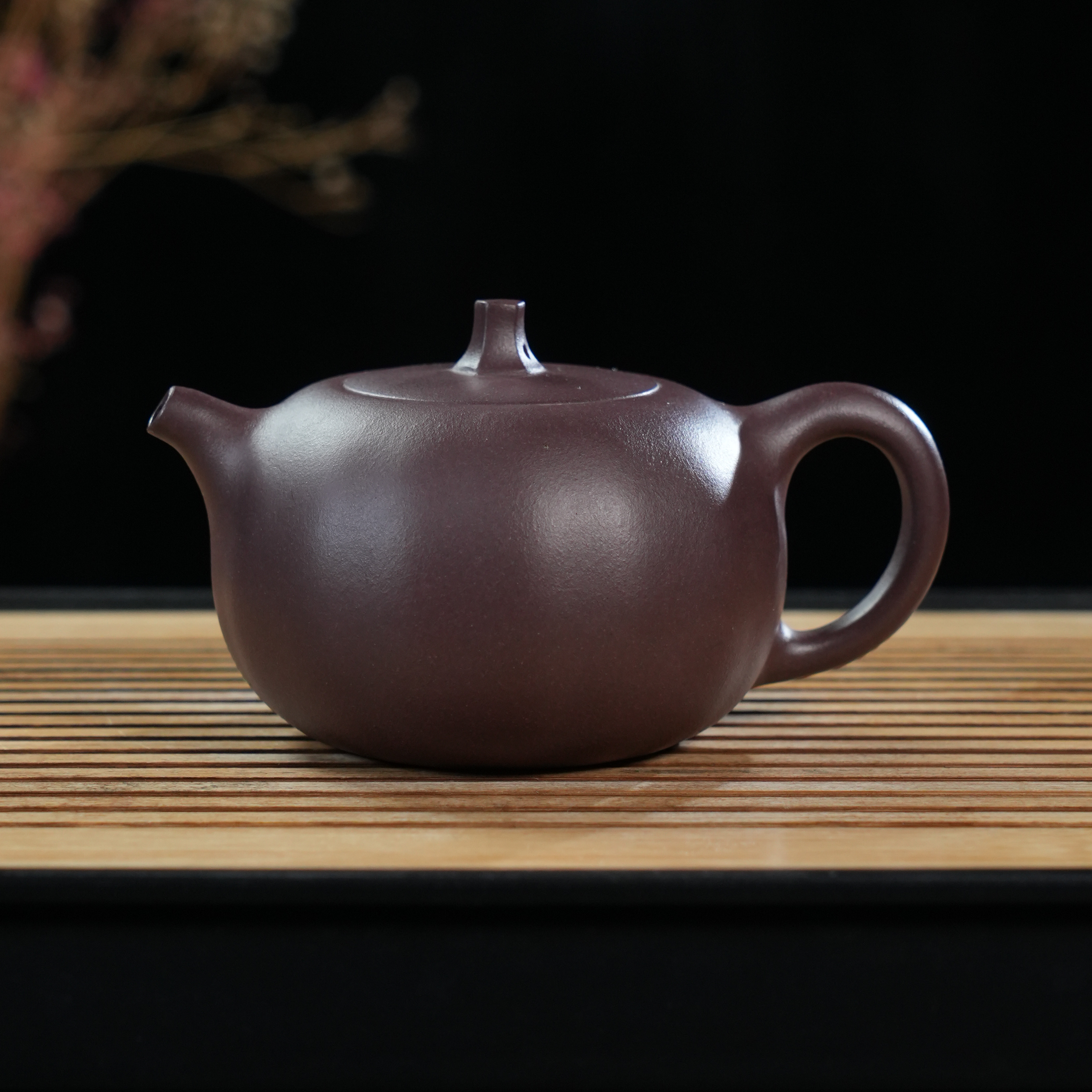 GS20-049   潘伯华  宜兴手工紫砂  胖瓜