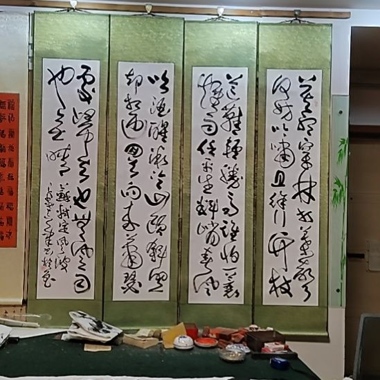 书法宋秉民。176X42X4。定风波
