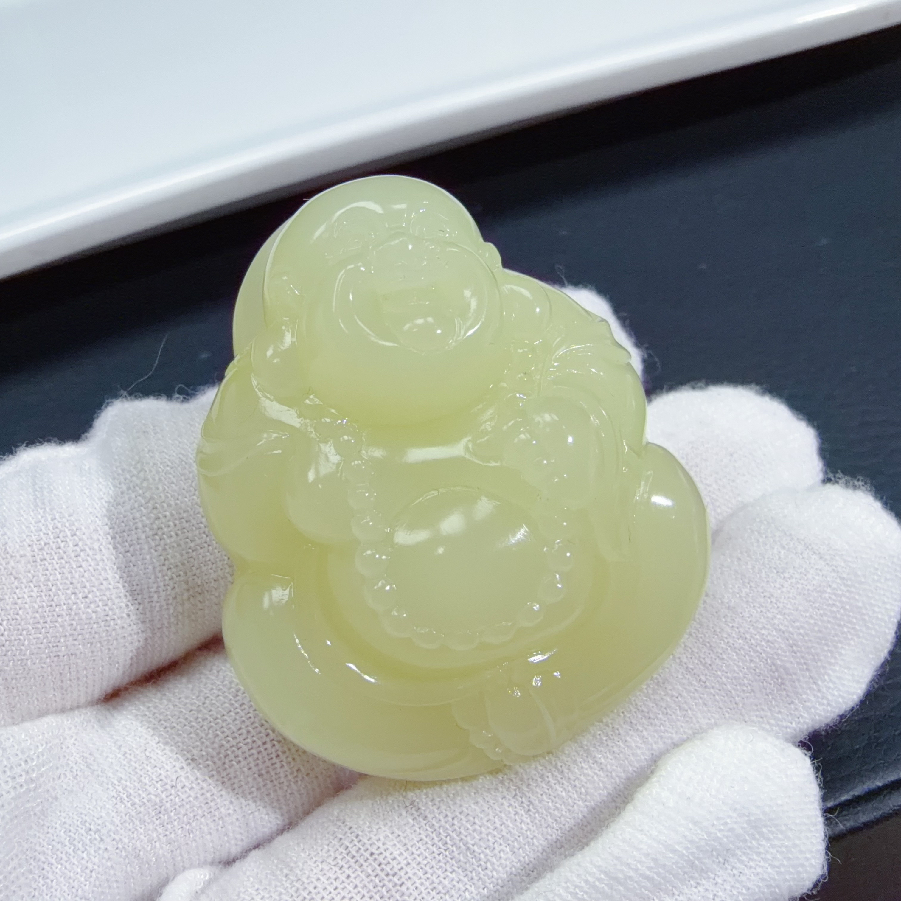 【伟伟鉴定】和田玉 黄口 佛公吊坠 45×32×22 时尚精品百搭 细润