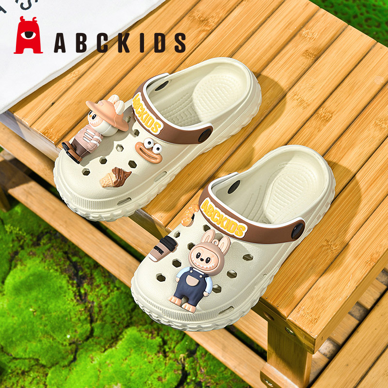 ABCkids拉布布儿童洞洞鞋夏季新款男女童凉拖室外沙滩鞋外穿拖鞋
