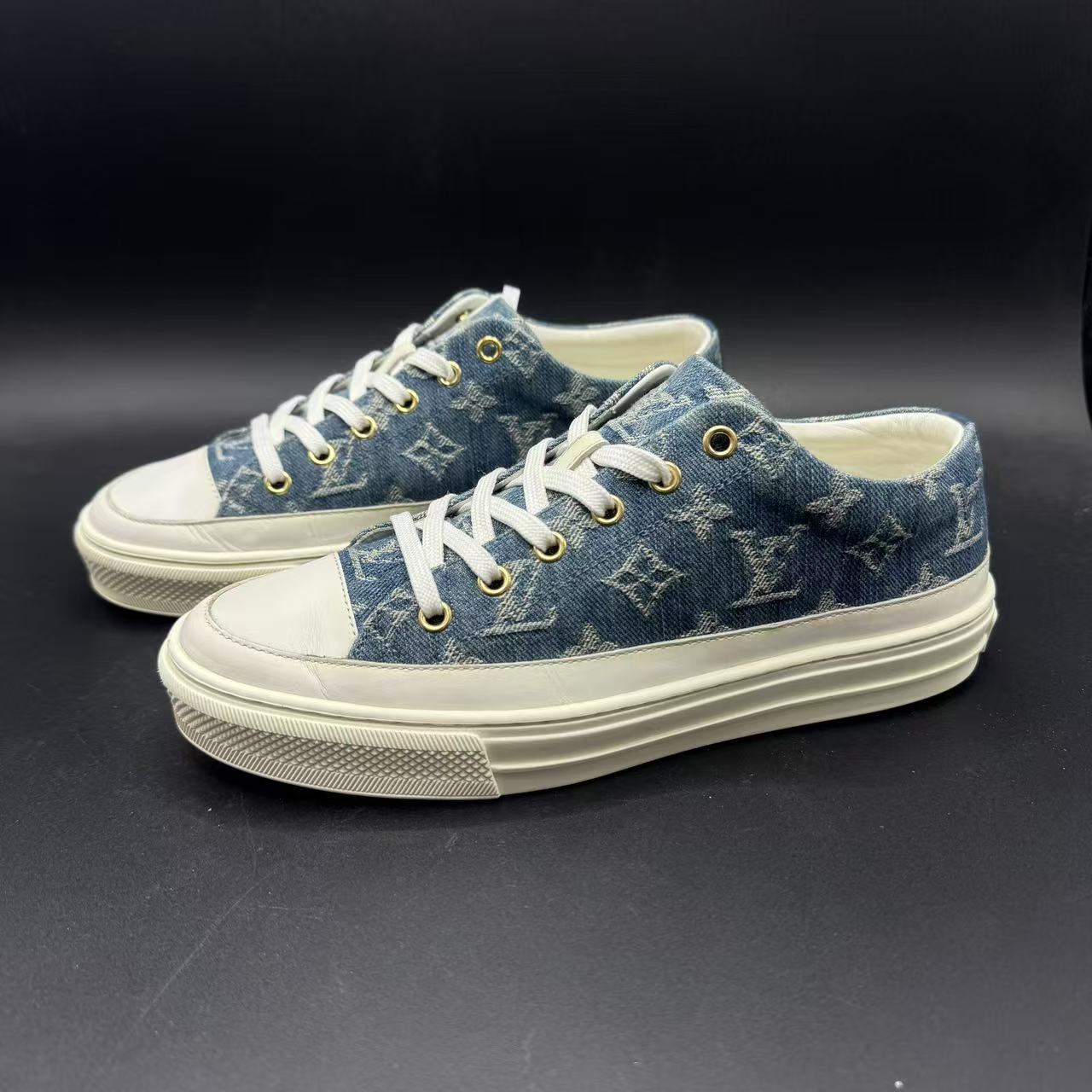 LouisVuitton/路易威登男士牛仔蓝板鞋38.5码xh041