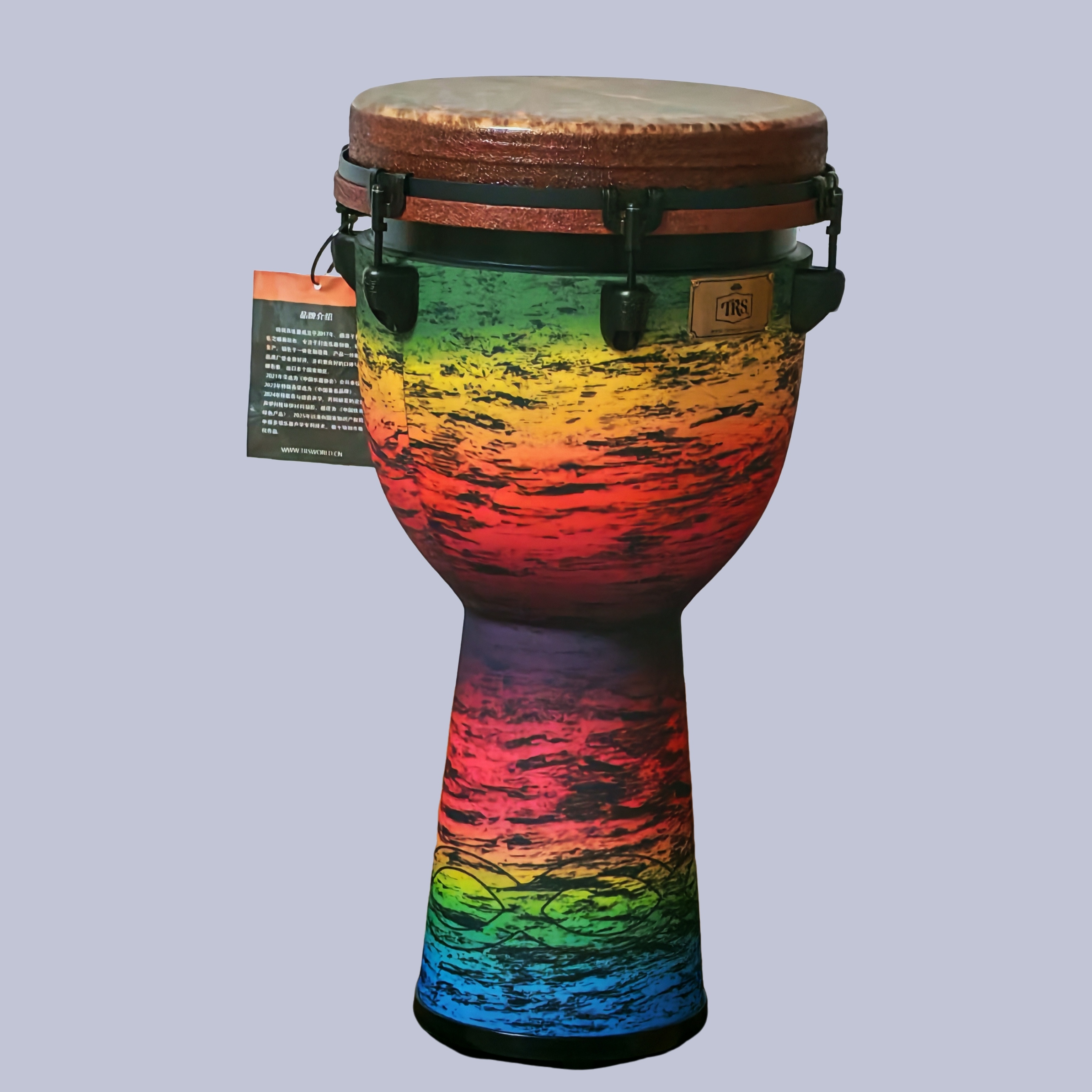 特瑞森十二寸专业演奏级彩虹斑点非洲鼓