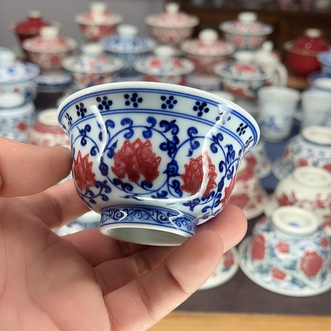 景德镇陶瓷青花釉里红60C