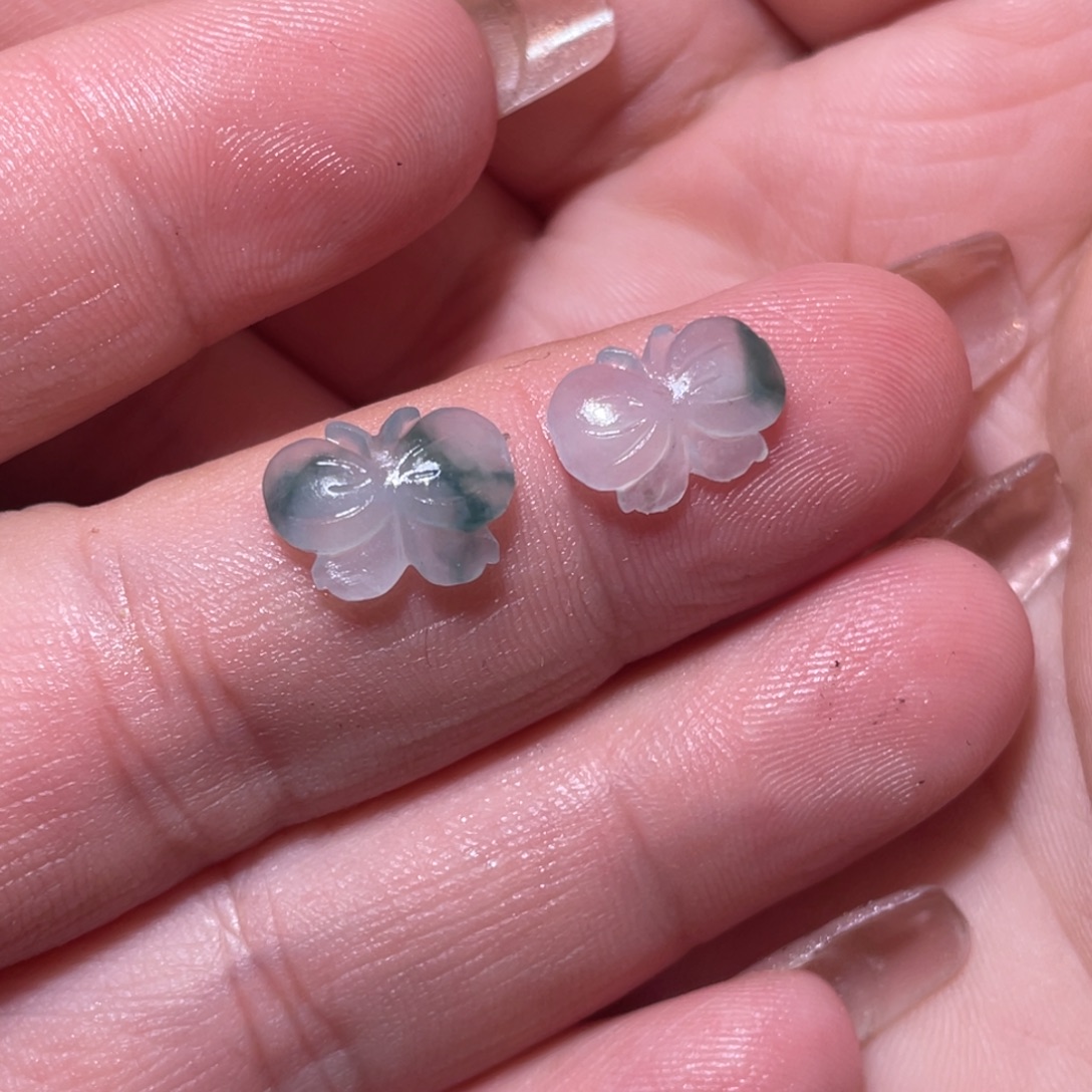 定制翡翠未镶嵌蝴蝶结