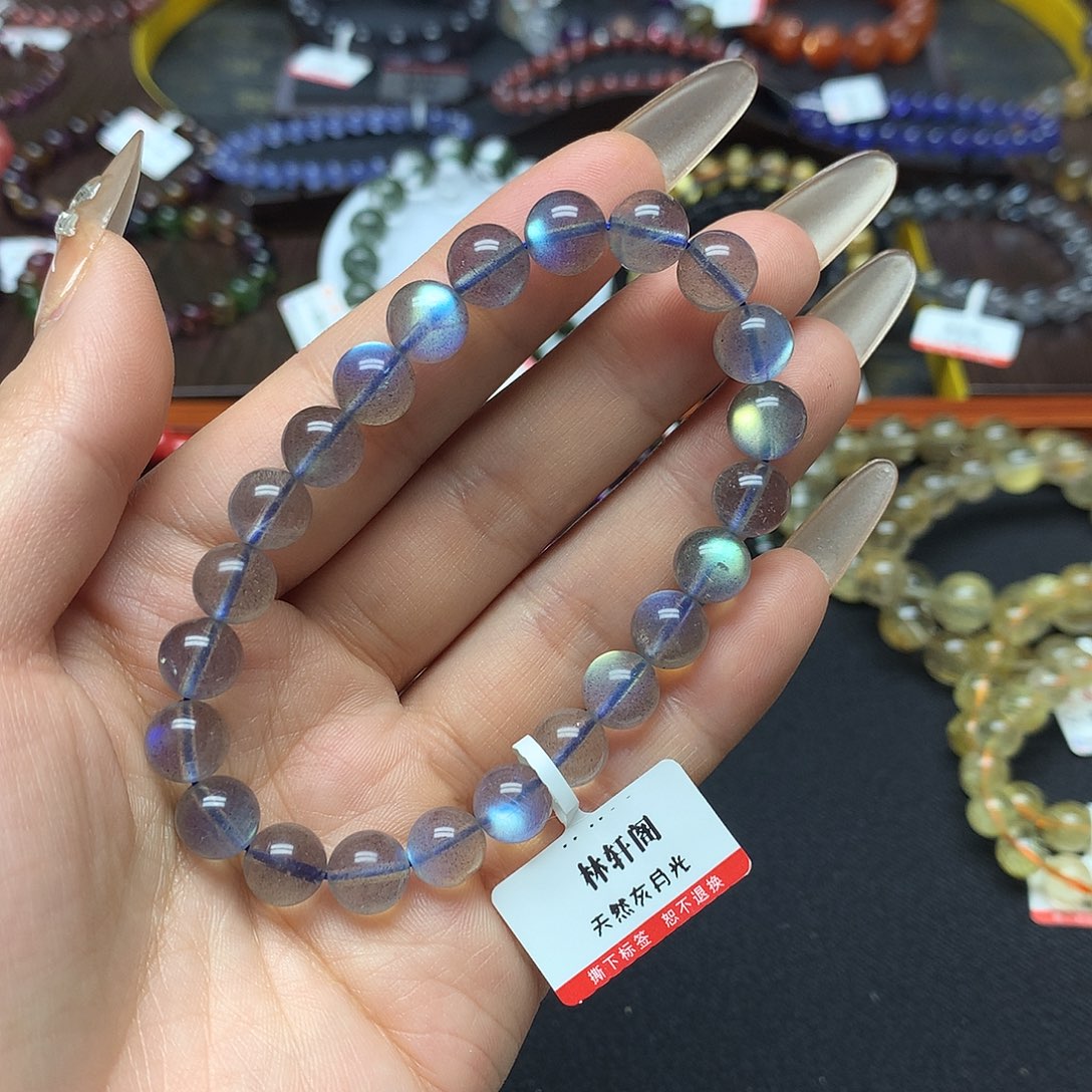 拉长石手链未镶嵌手链