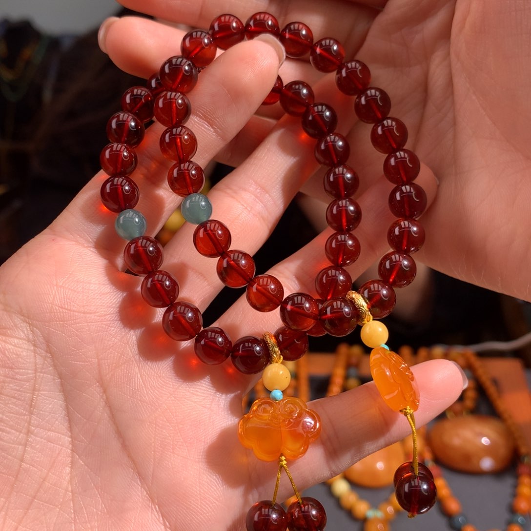 血珀手串未镶嵌多样性发一
