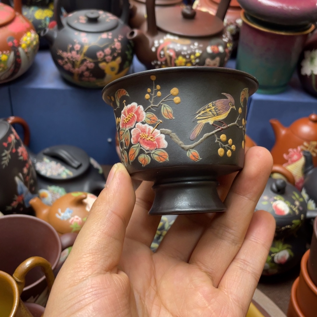 红泥茶杯紫砂主人杯80cc