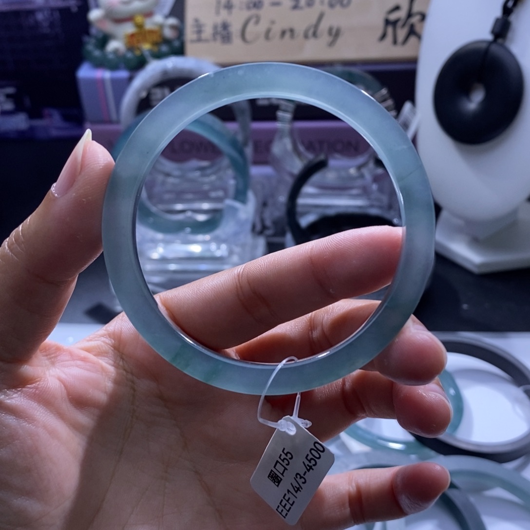 定制翡翠未镶嵌成品买断冰蓝方55