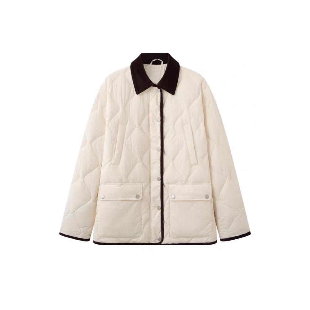 艾家商场同款2025冬新款时尚百搭宽松轻薄羽绒服外套女AR004121