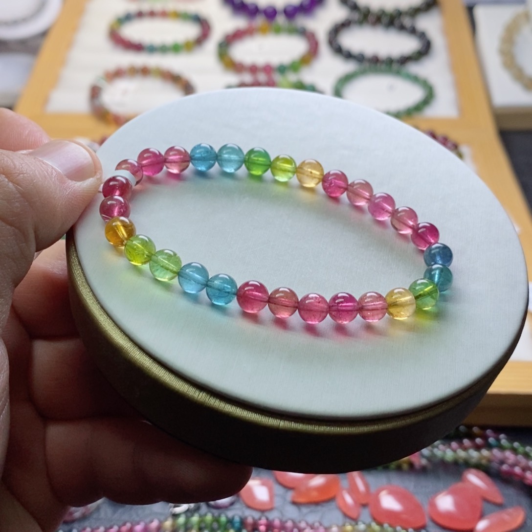 碧玺碧玺手链未镶嵌