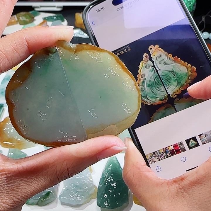 定制翡翠未镶嵌翡翠挂件