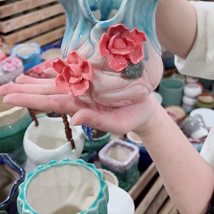 有孔，凑单福利满10元发货陶瓷多肉花盆！