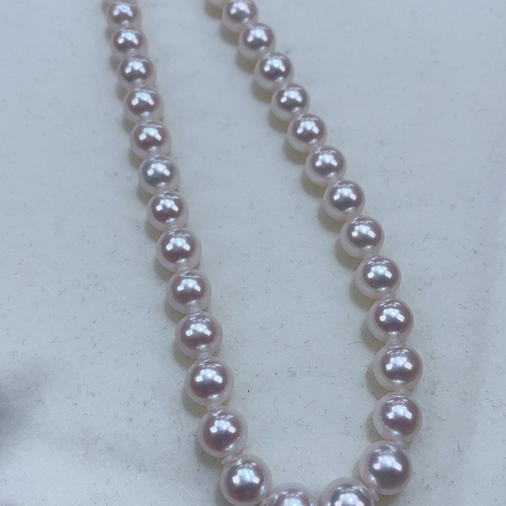 淡水珍珠颈饰银S925镶嵌6.5-7.5m赛海水爆亮！亮瞎眼