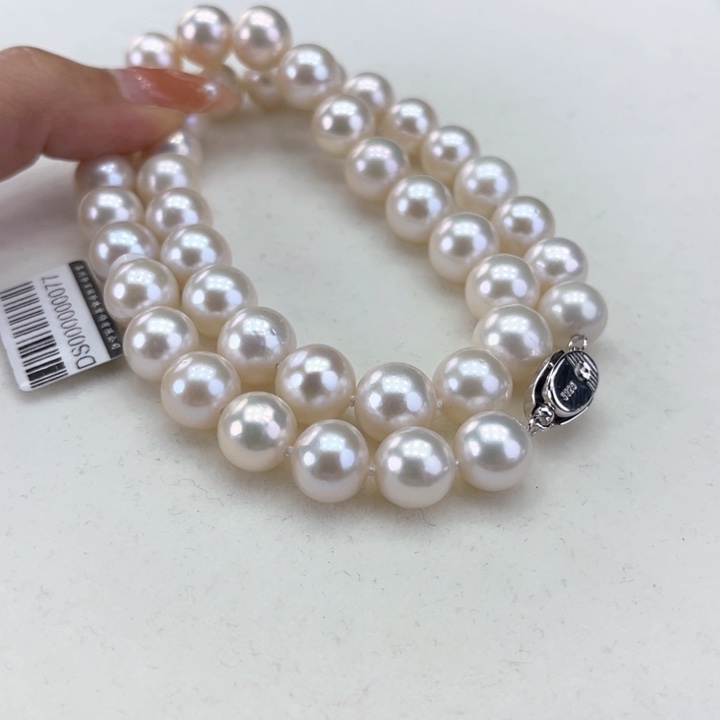 淡水珍珠颈饰银S925镶嵌10➕极光金属高品