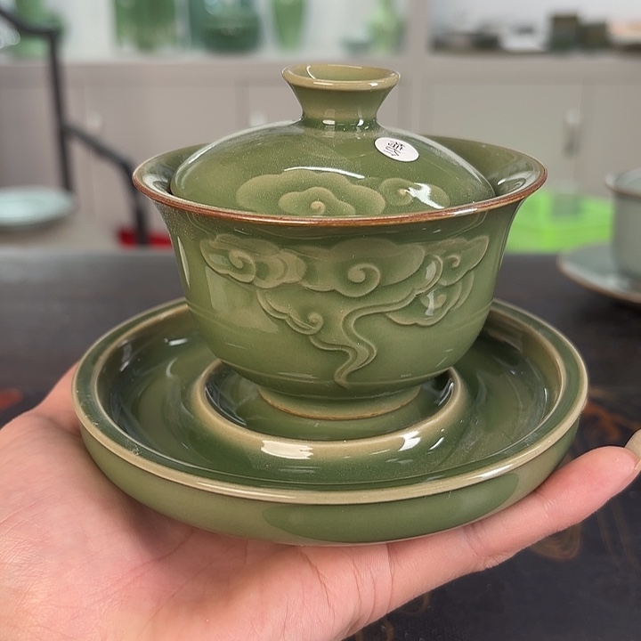 龙泉云间青瓷小米茶器