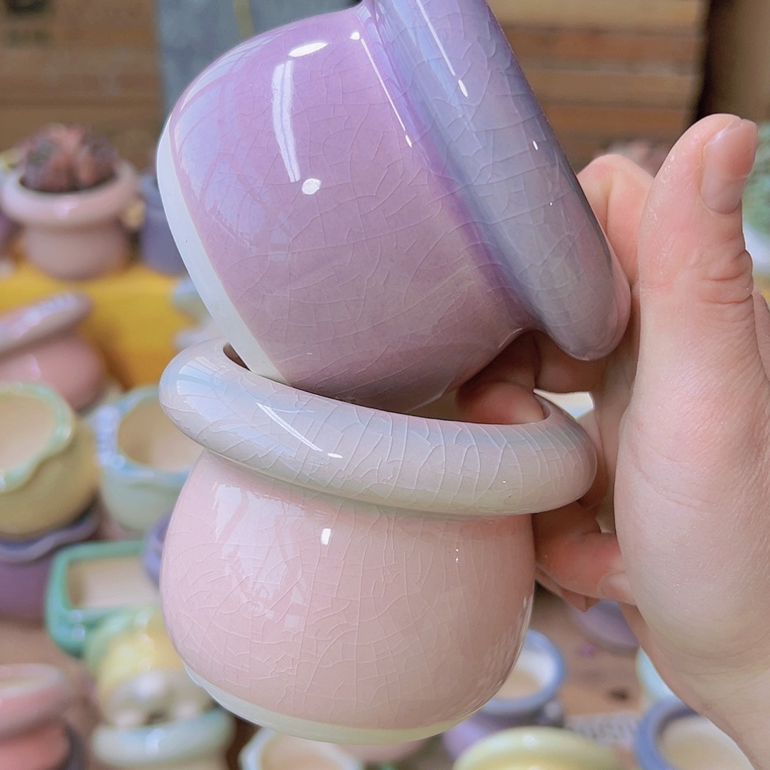 红陶陶瓷花盆满12包邮