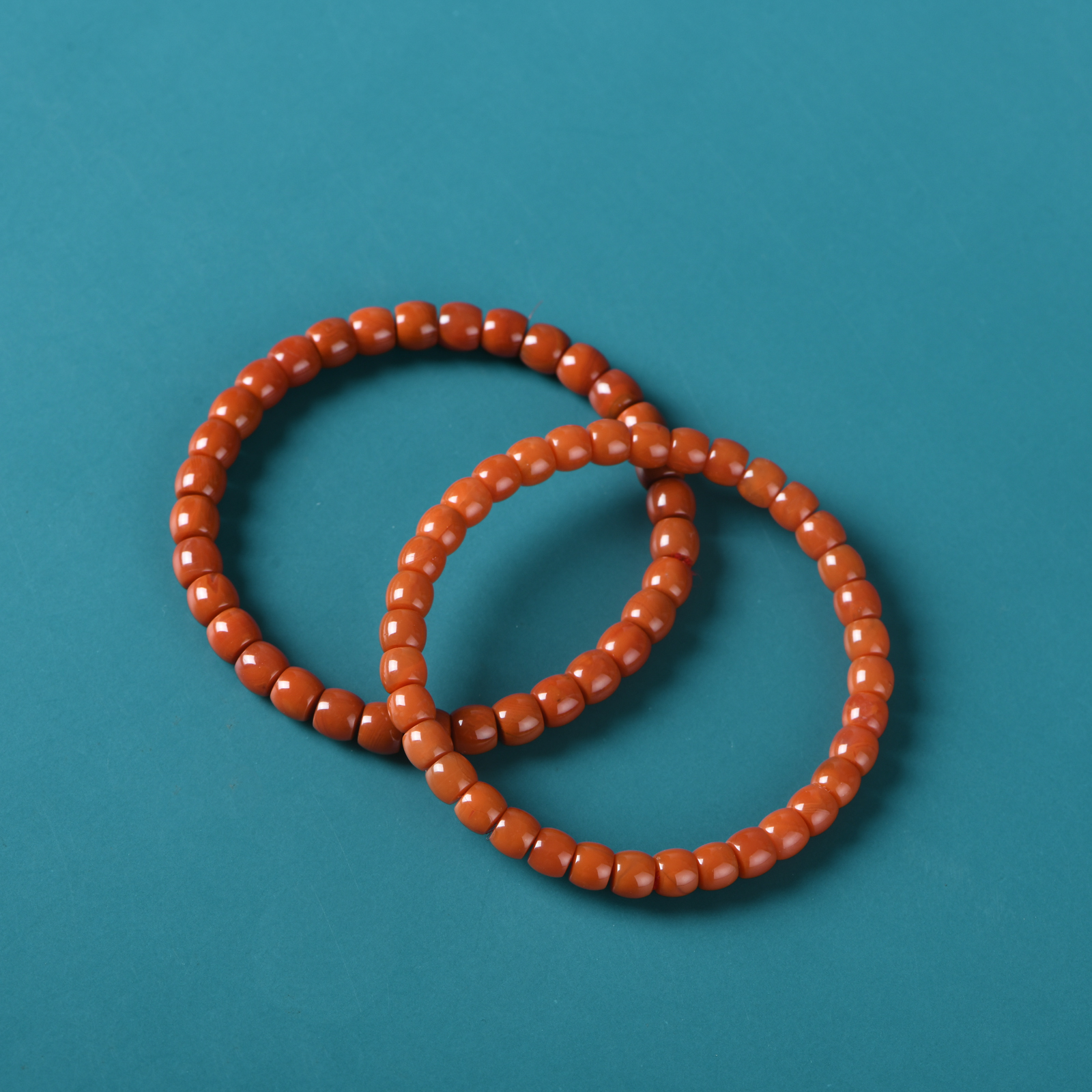 南红保山料5x6精工直切桶珠手串（多样性发其一）