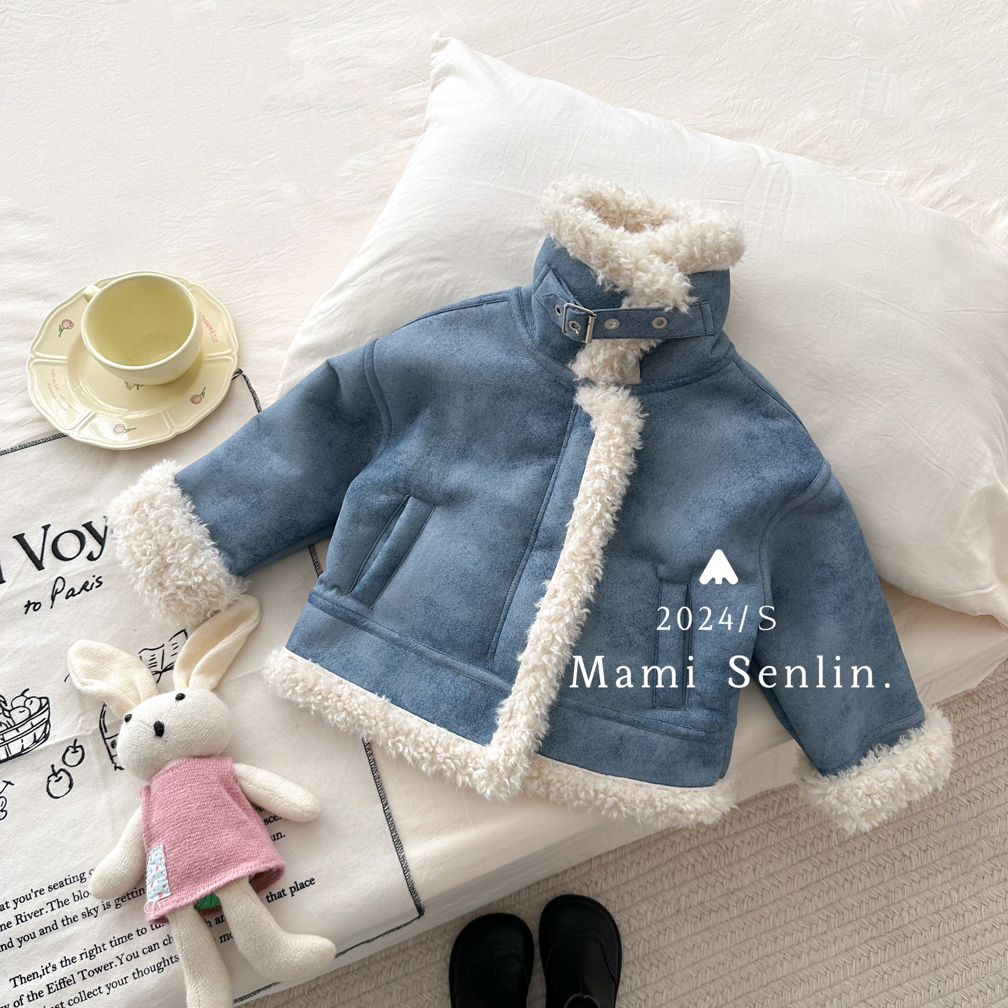 【现货】冬新款童装加绒加厚韩版夹棉保暖棉服外套 244-MMSL-244177