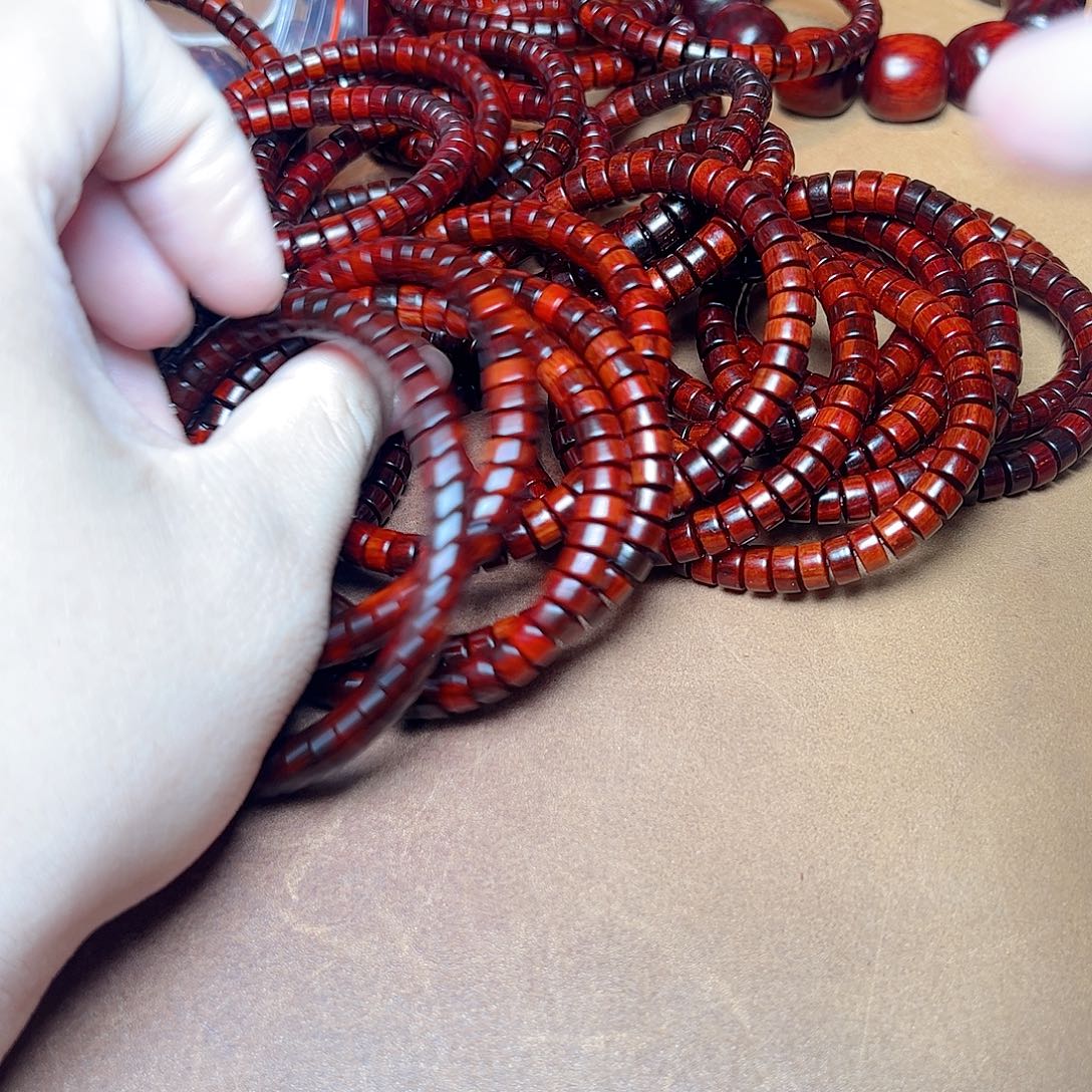 手串/手链小叶紫檀47琴料金星龙鳞火焰纹