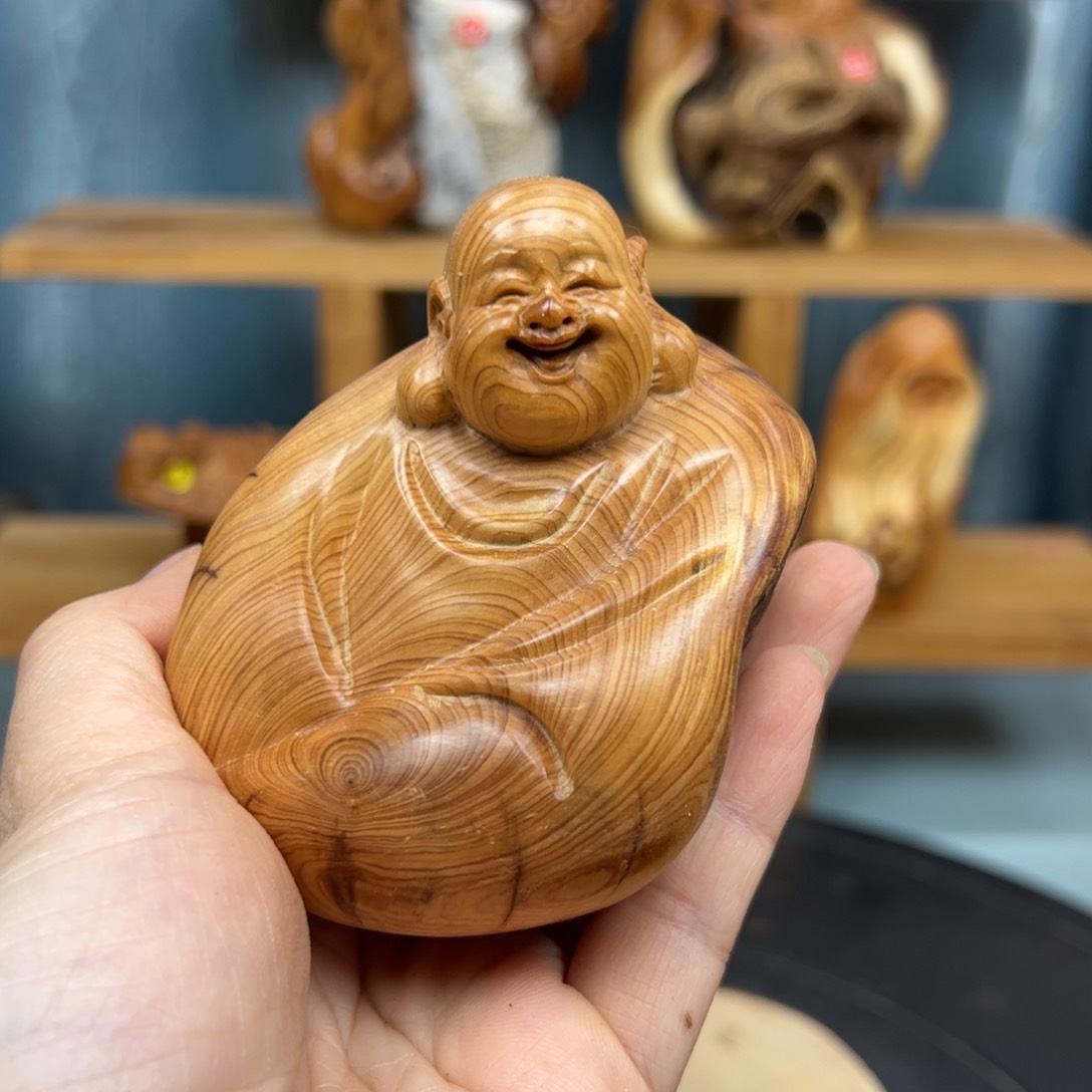 木崖柏木摆件手把件