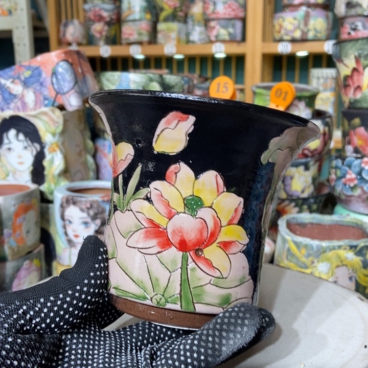 红陶景德镇艺术手绘作品