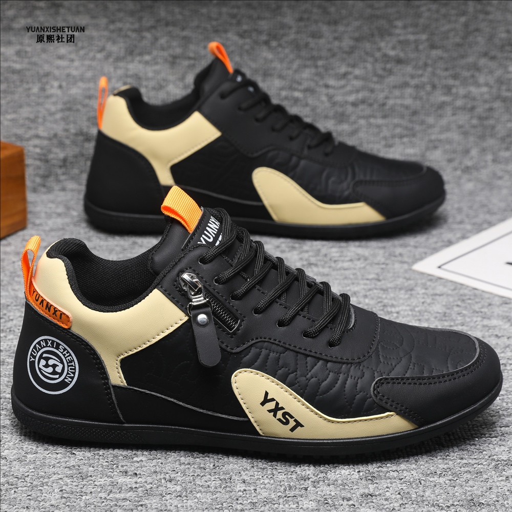 【设计师款】新款防滑运动休闲时尚百搭软底软面男士保暖中帮豆豆鞋