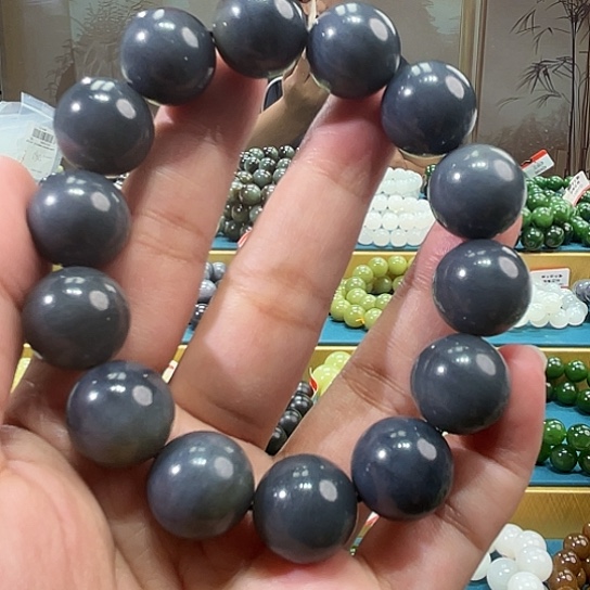 手链未镶嵌和田玉（子料）纯天然新疆籽料青花卡16