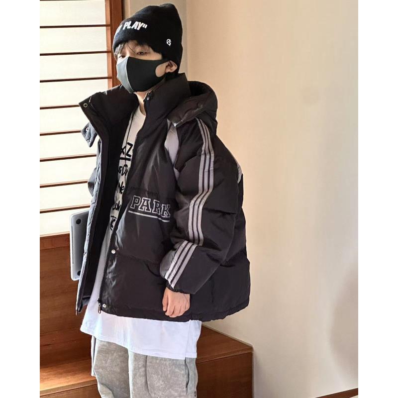 412254《黑》小涵家玲姐优选韩版儿童休闲百搭时尚连帽洋气羽绒服