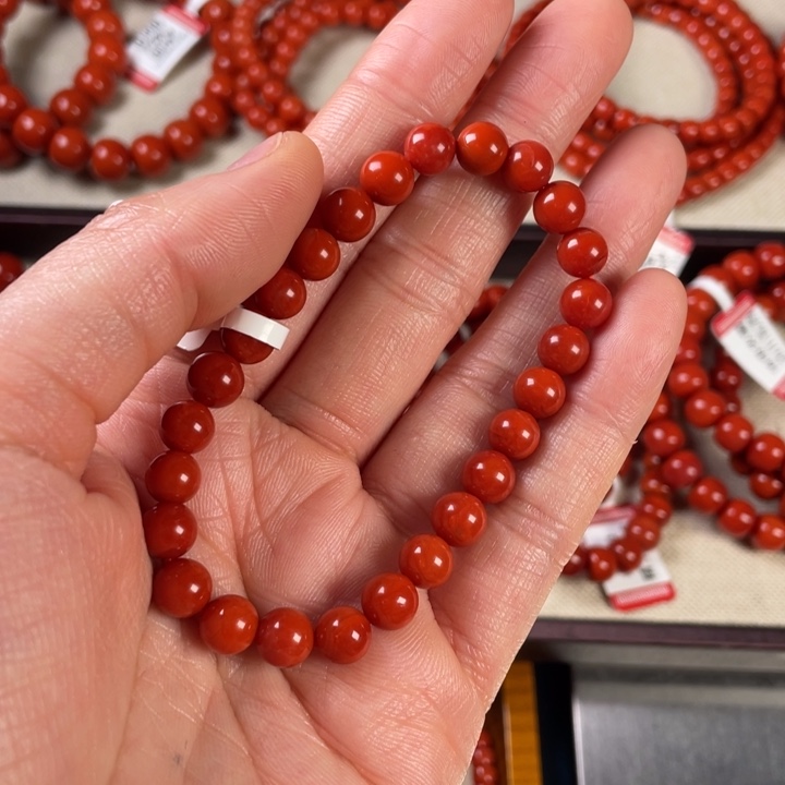 南红玛瑙手链未镶嵌