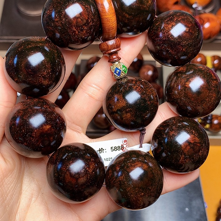 花梨木类手串/手链财**进黄花梨风化料老挝花梨土埋料3.0