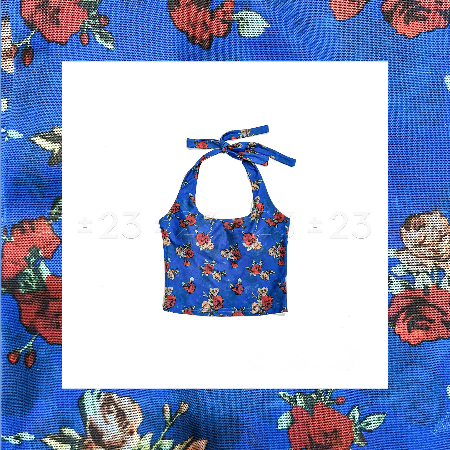 Kenny‘s ±23【兰桂坊-618】SS25020春夏复古辣妹风短款网纱挂脖背心