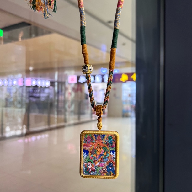 纯手绘-高卡彩绘 五路财神 4x5尺寸 大卡