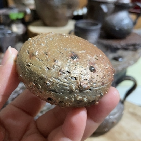 杯盖置柴烧裸烧手作品