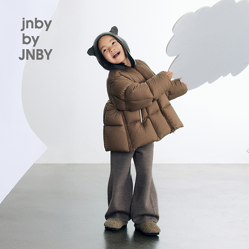 新款江南布衣童装短款羽绒服A型宽松25冬男女童1PAC12290