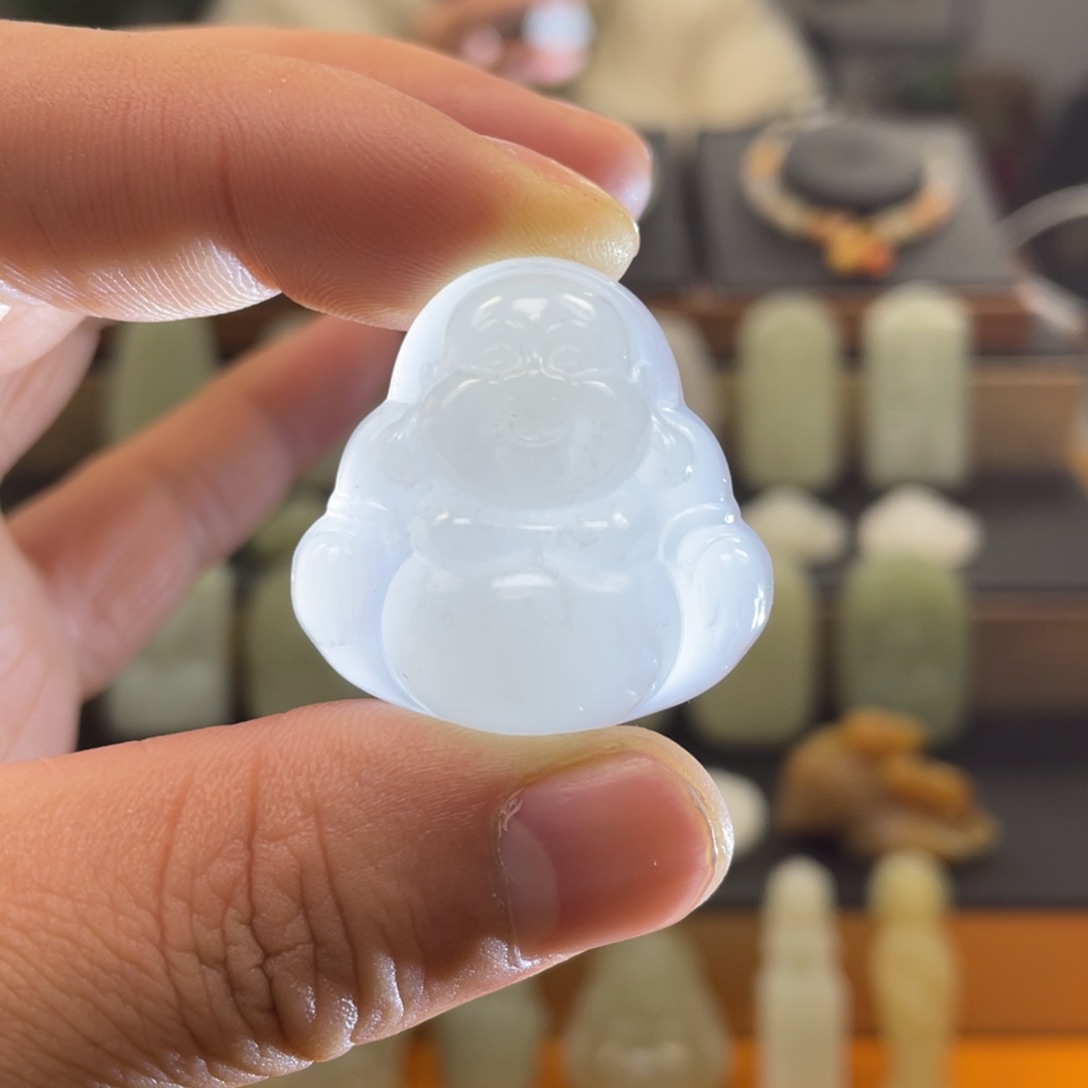 和田玉颈饰未镶嵌（有雪花棉需要包容）