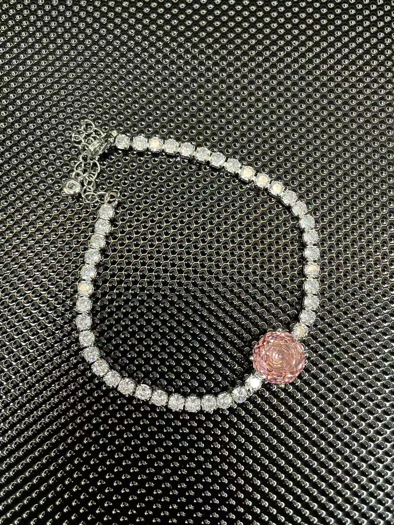 培育蓝宝石粉蓝宝手链（多样性一件发货）