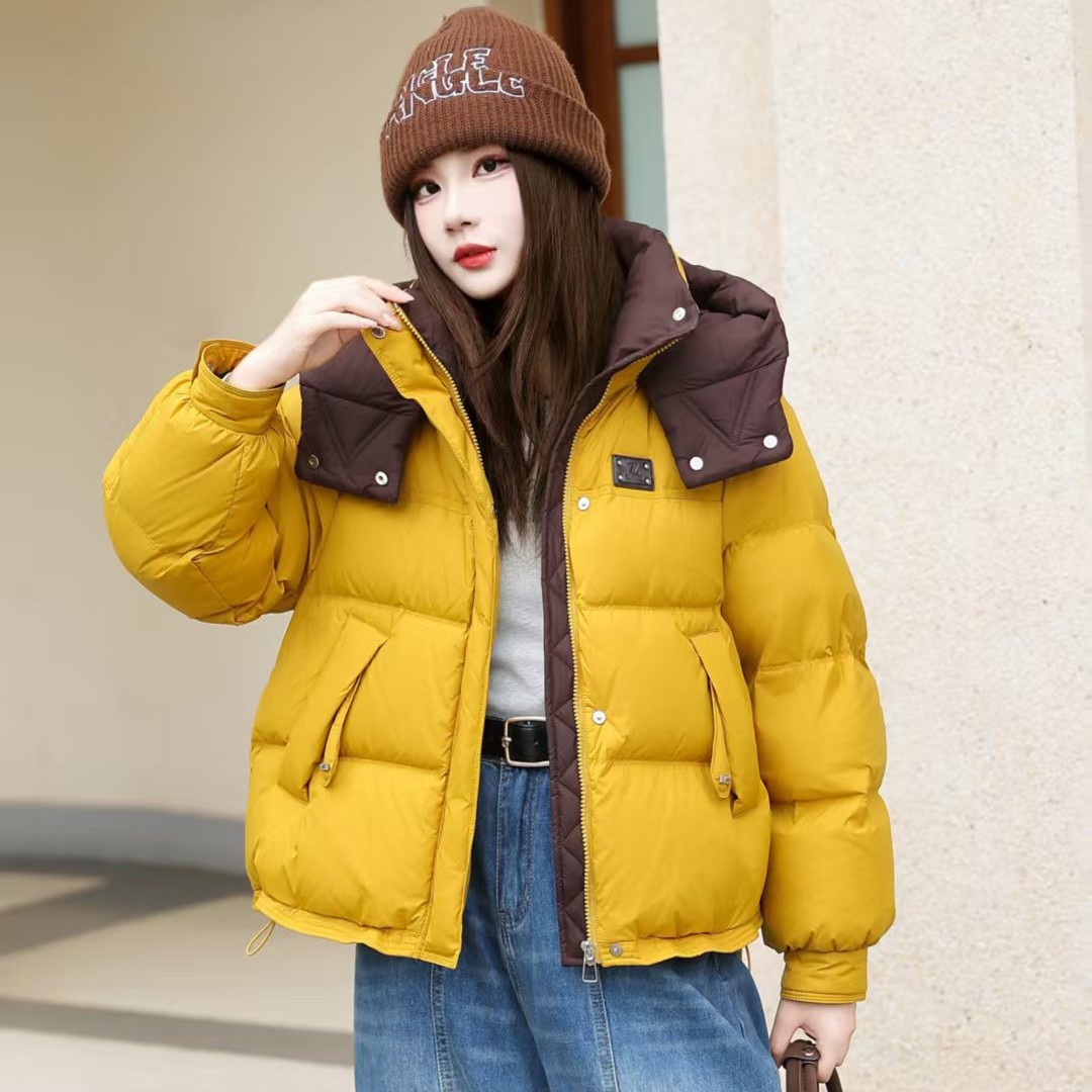 短款女冬季保暖连帽宽松韩版时尚百搭加厚