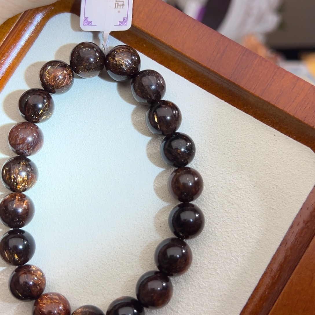 水晶手链未镶嵌黑金超七，10m