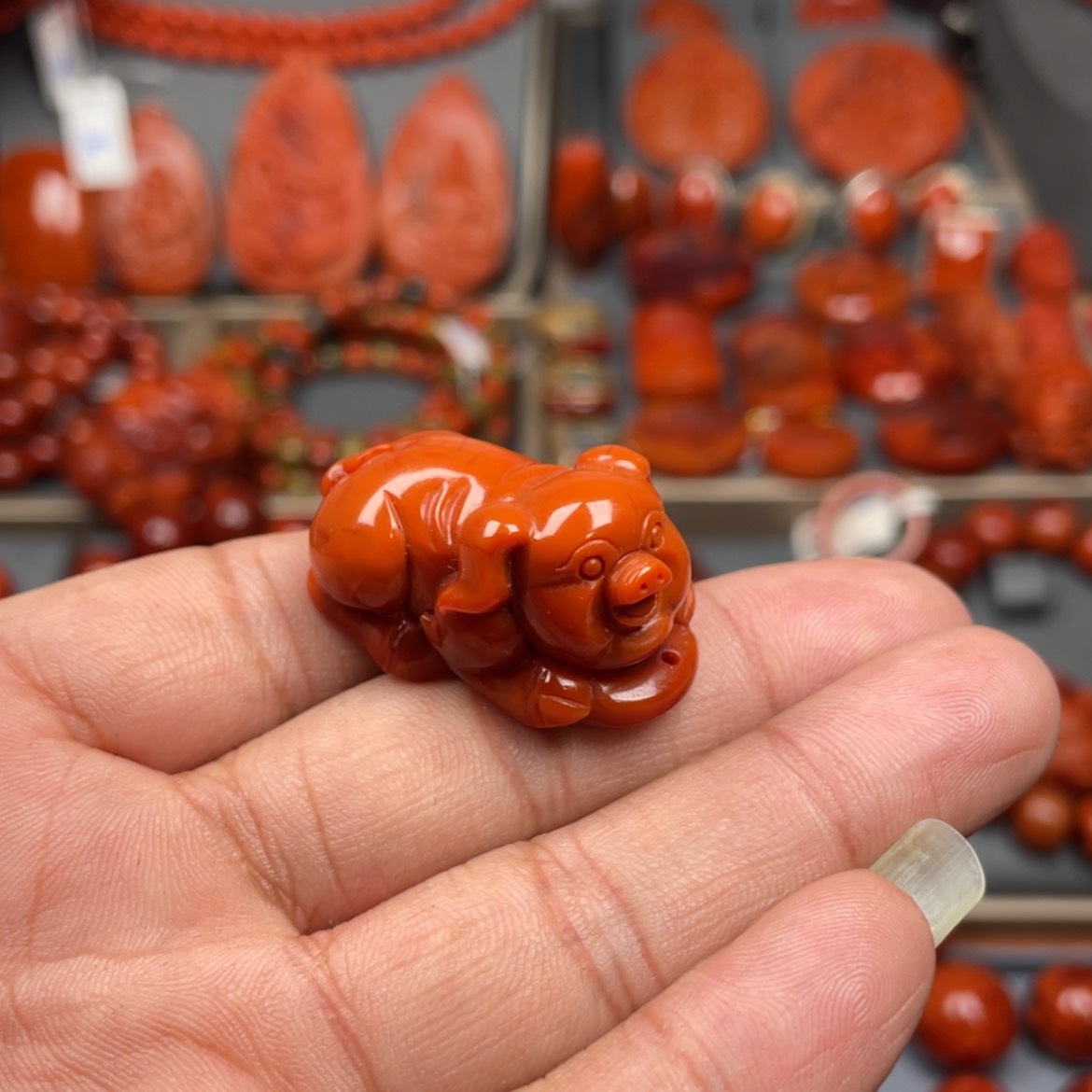 【闪购商品】南红玛瑙珠宝奇石未镶嵌吊坠