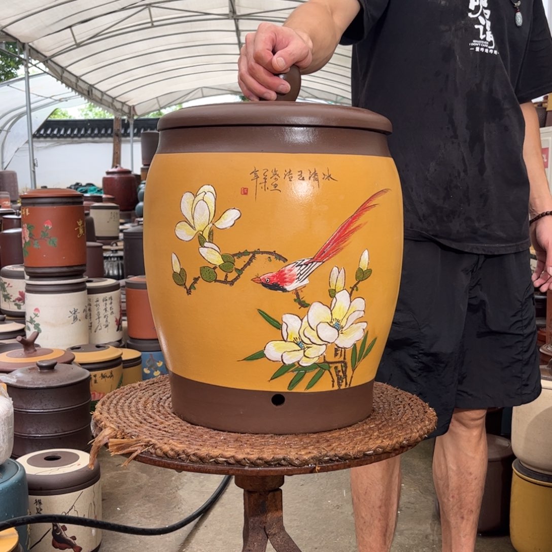 紫砂茶叶罐龙头款