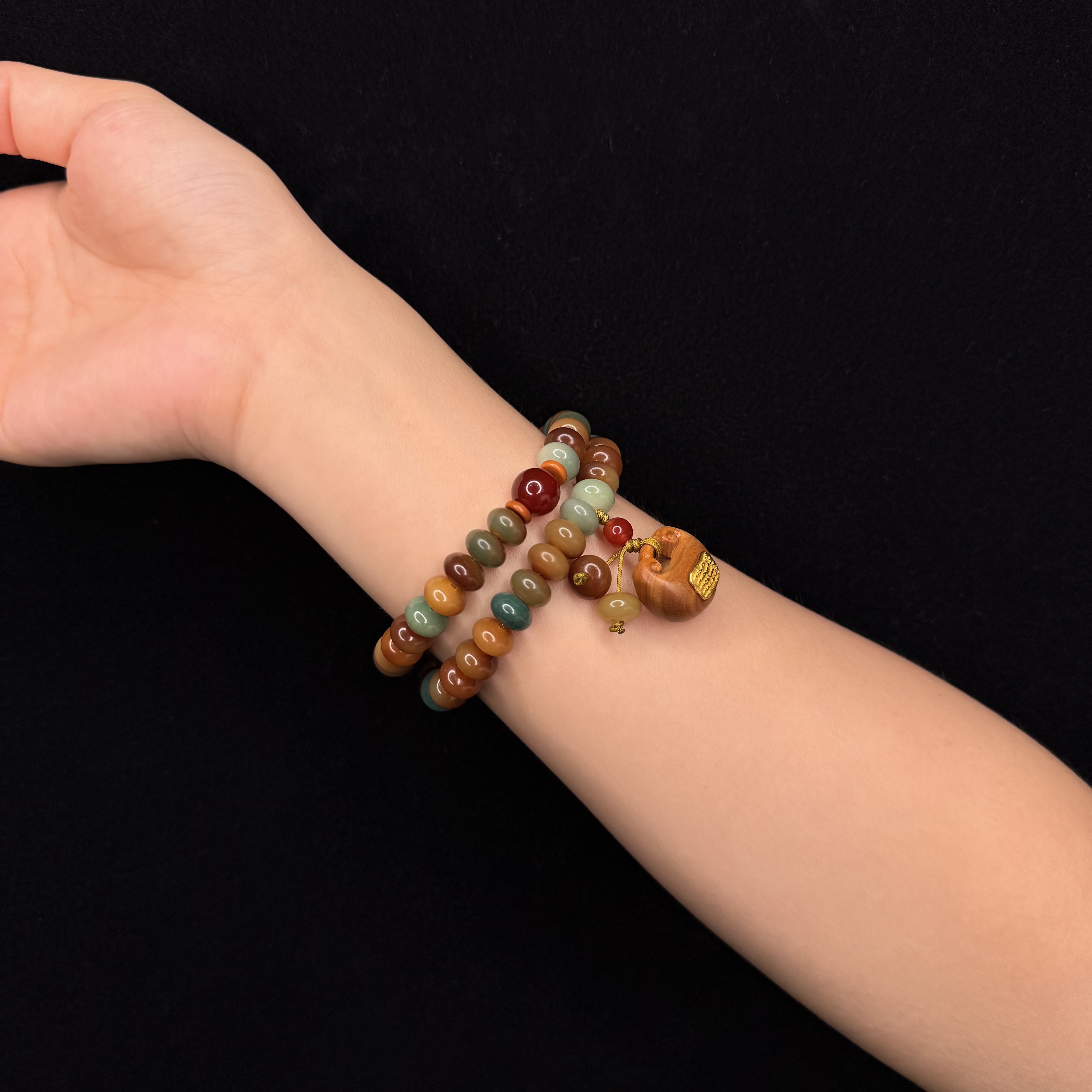 原创手作 小敦煌双圈菩提6*9*mm 菩提手串