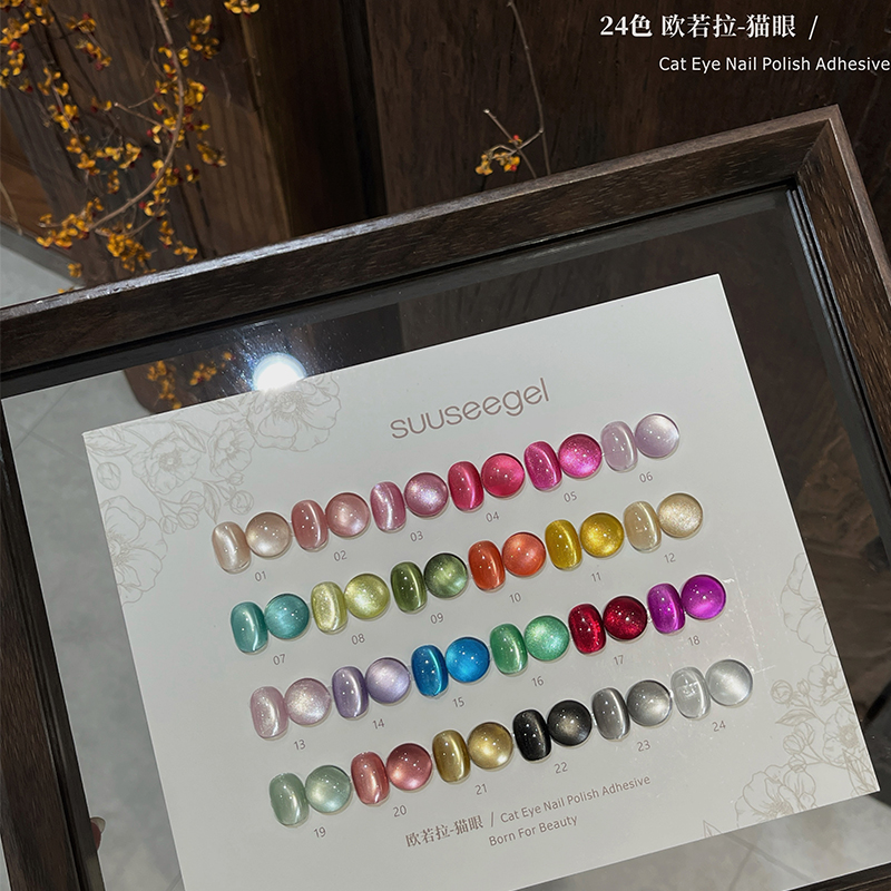 束色24色殴若拉 一色一备案 美博会新款甲油胶 开店专用套胶