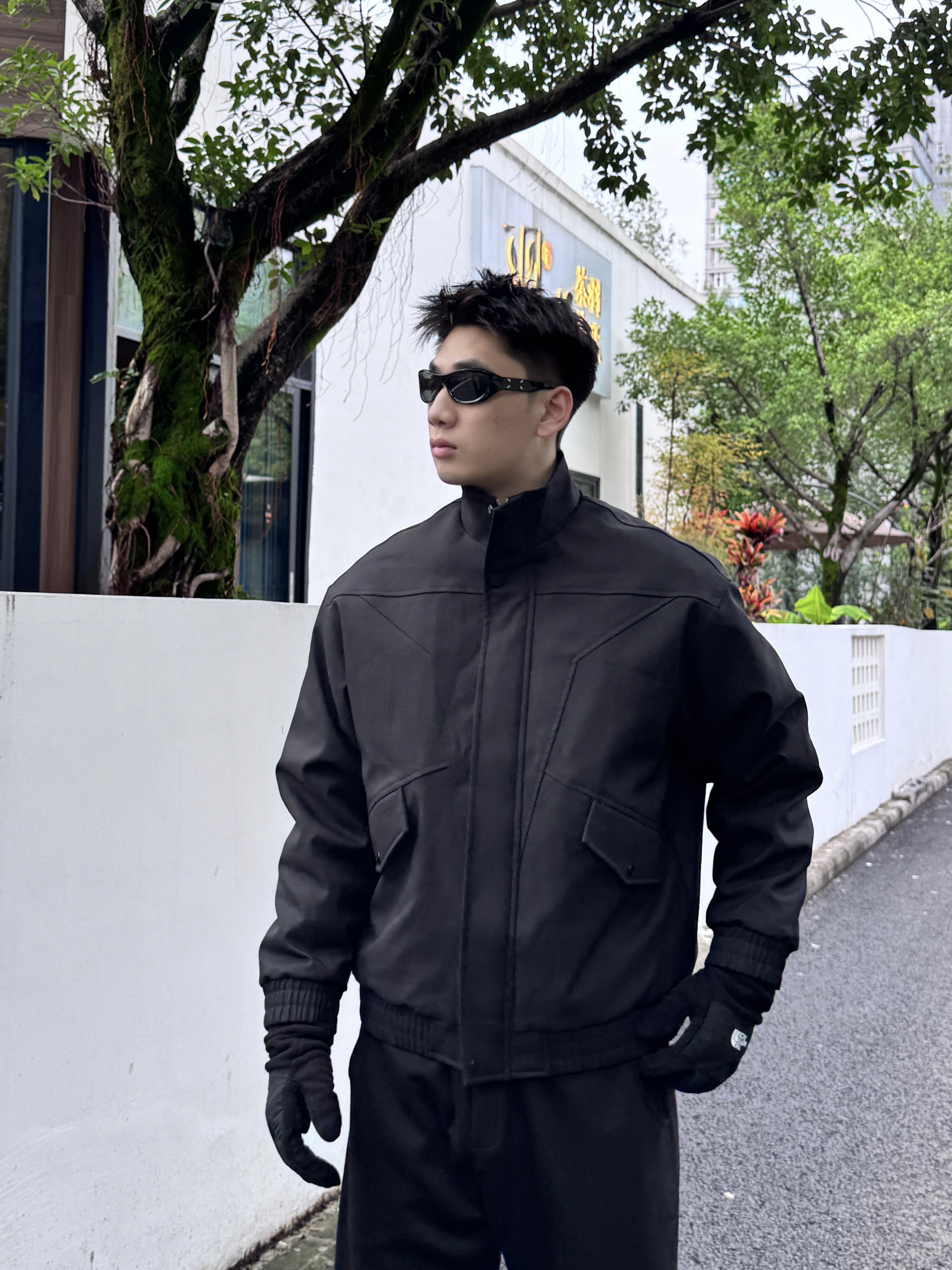 ZPAG冬季美式立领休闲男加厚夹克宽松百搭潮流双色毛绒内里