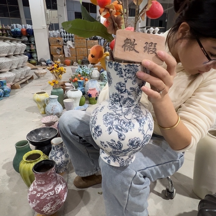 琉璃手工艺品景德镇陶瓷花瓶瑕疵专场