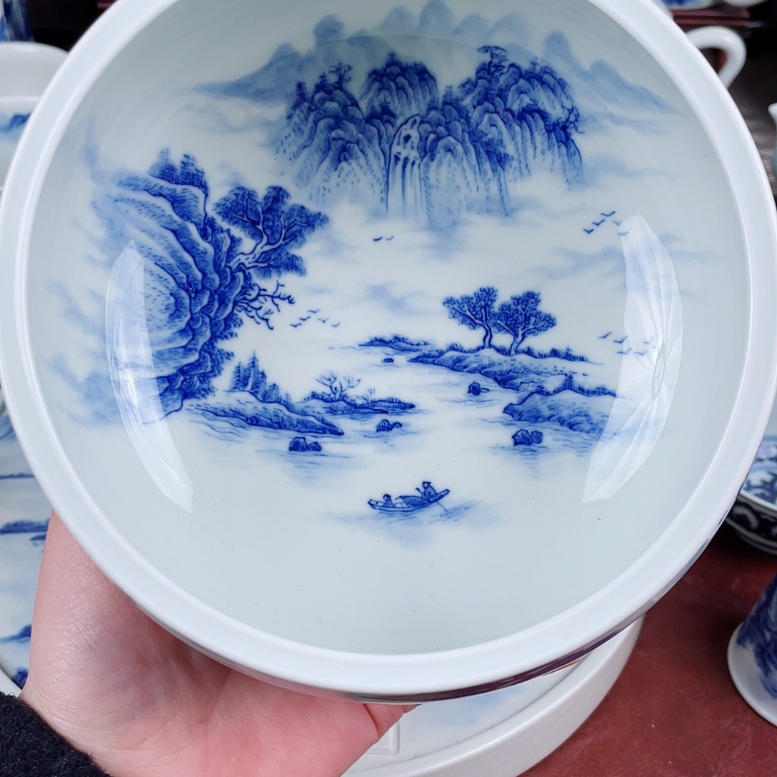 竹**香手工手绘青花，青花