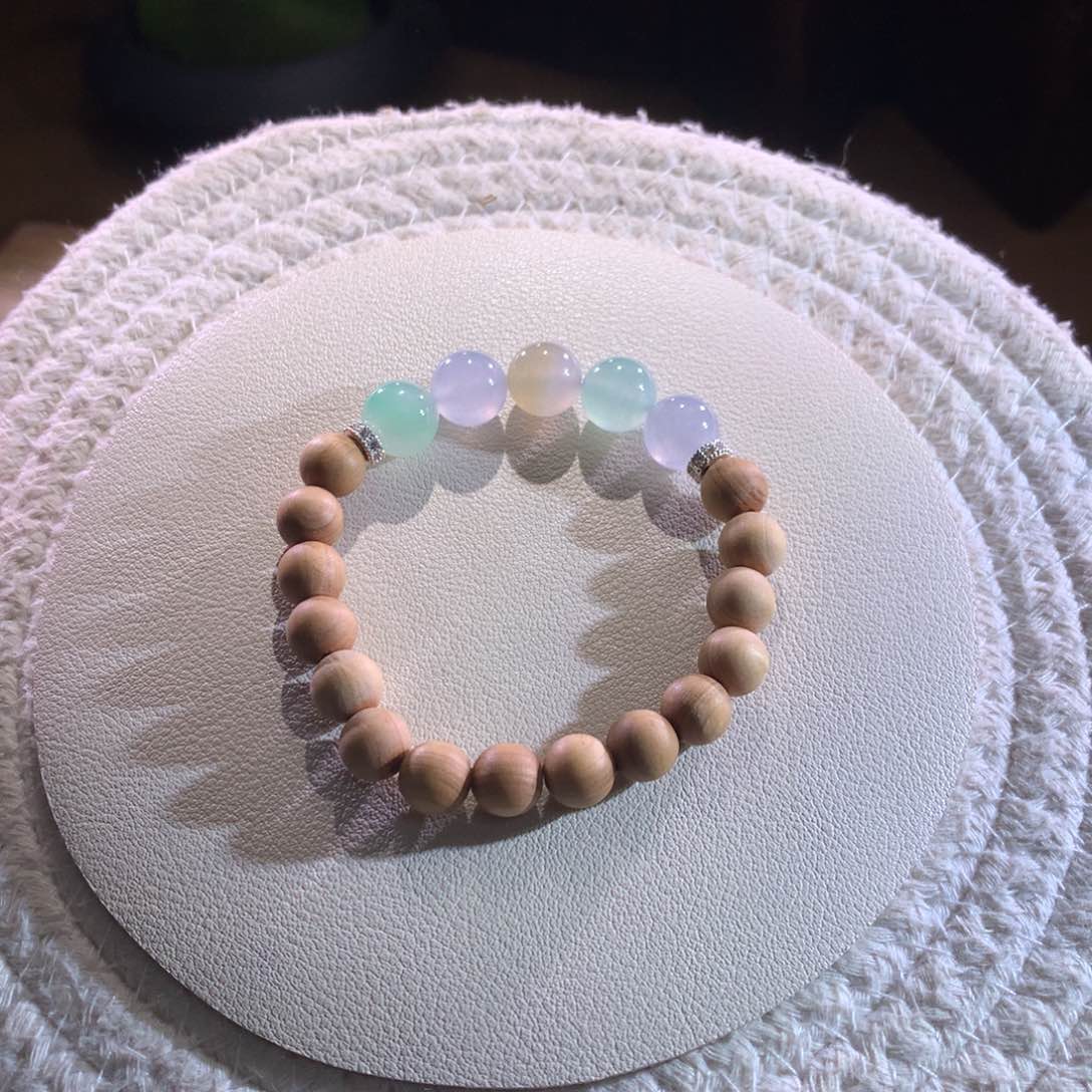 散珠翡翠天然缅a糖果半串