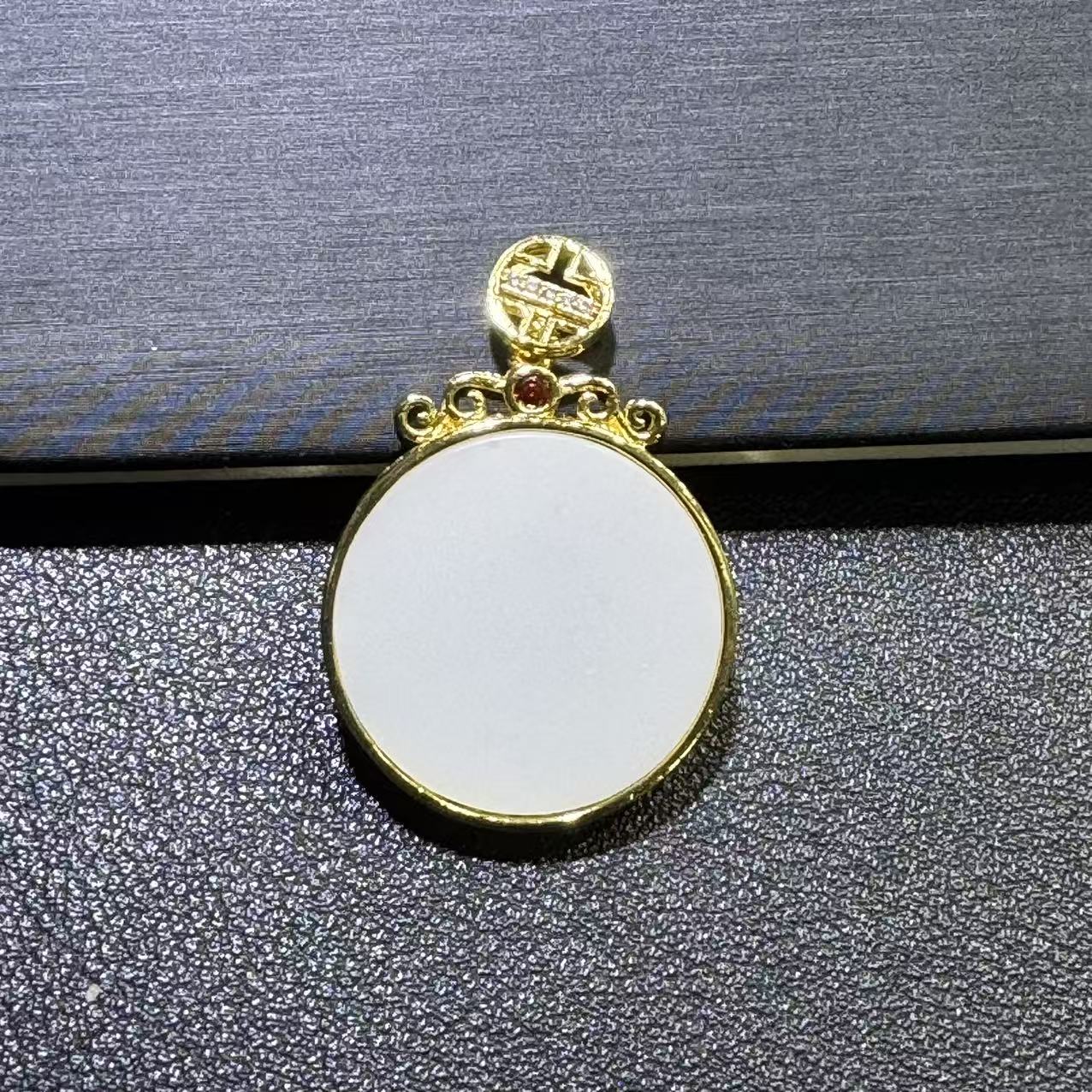 HT27（黑哥）和田玉圆无事牌吊坠-配链-多样性其一WR